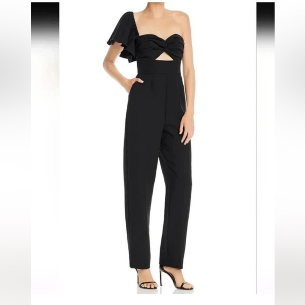 KEEPSAKE the Label One-Shoulder Black Jumpsuit large